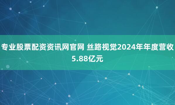 专业股票配资资讯网官网 丝路视觉2024年年度营收5.88亿元
